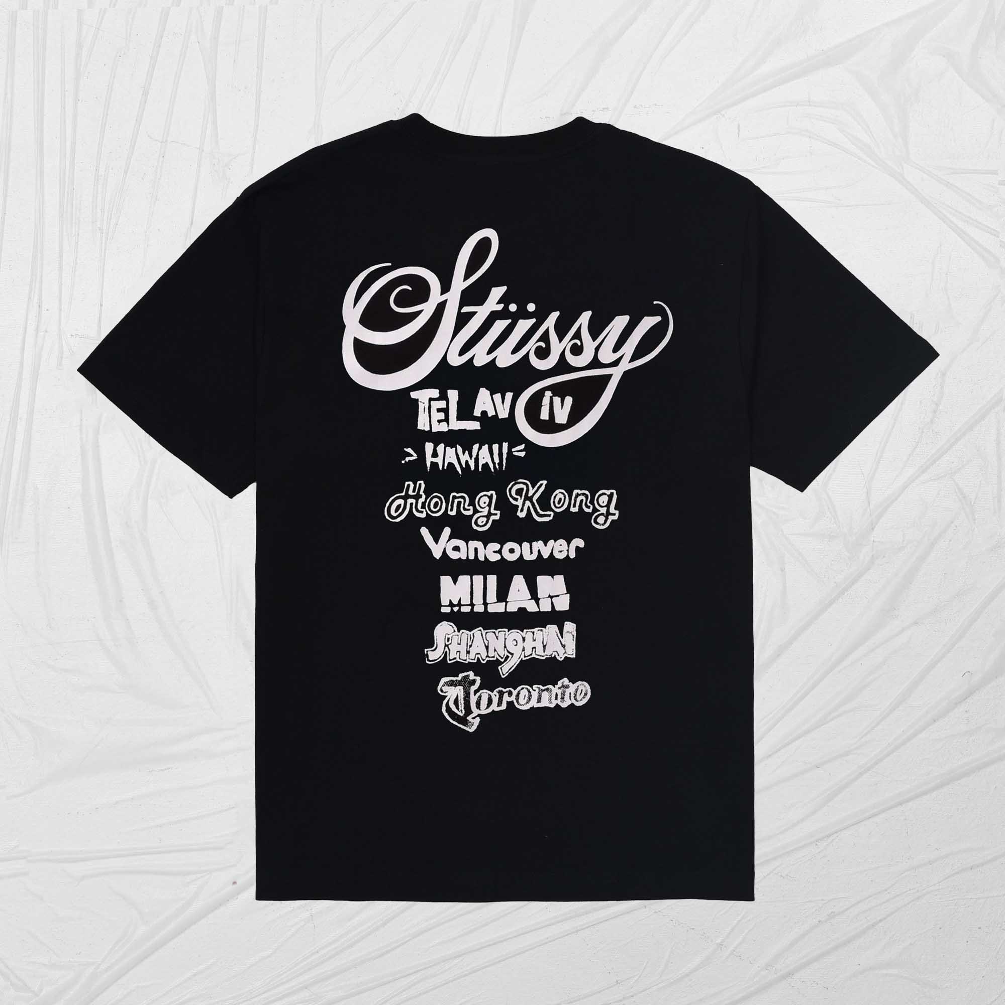 STUSSY TOUR TEE - BLACK