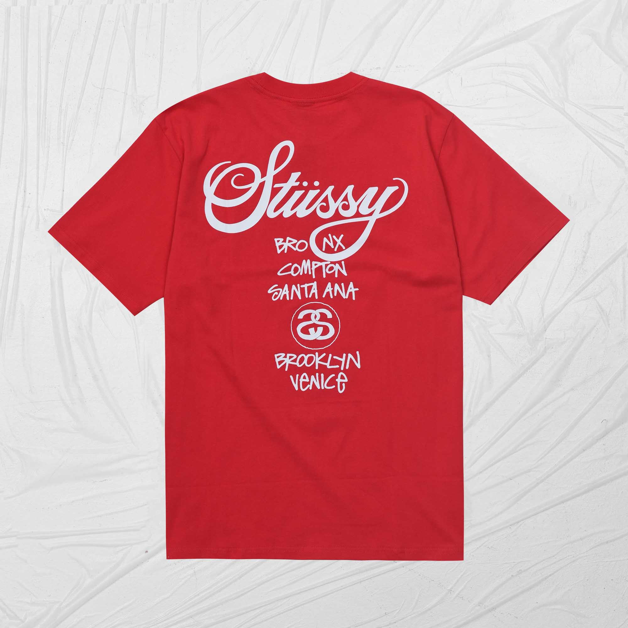 STUSSY WORLD TOUR TEE - RED