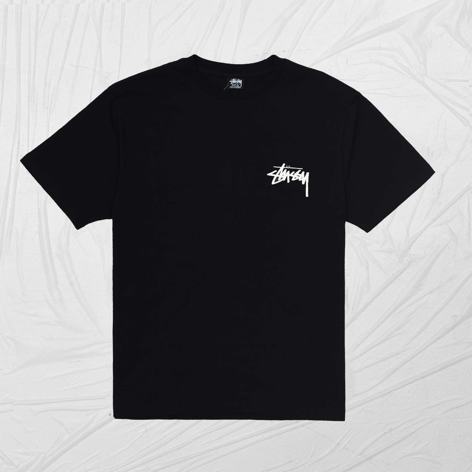 STUSSY DICED OUT TEE - BLACK