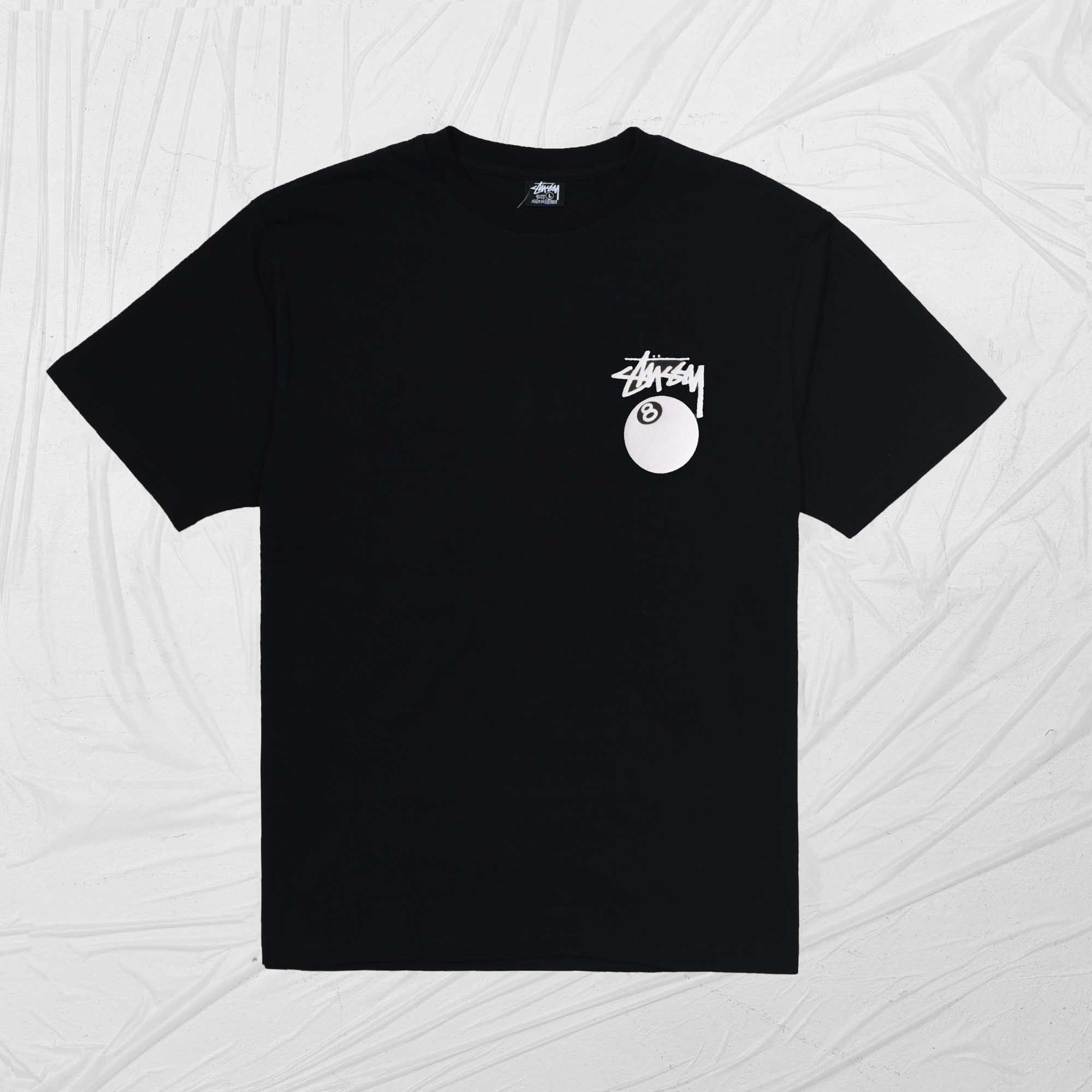 STUSSY BILLIARDS TEE - BLACK