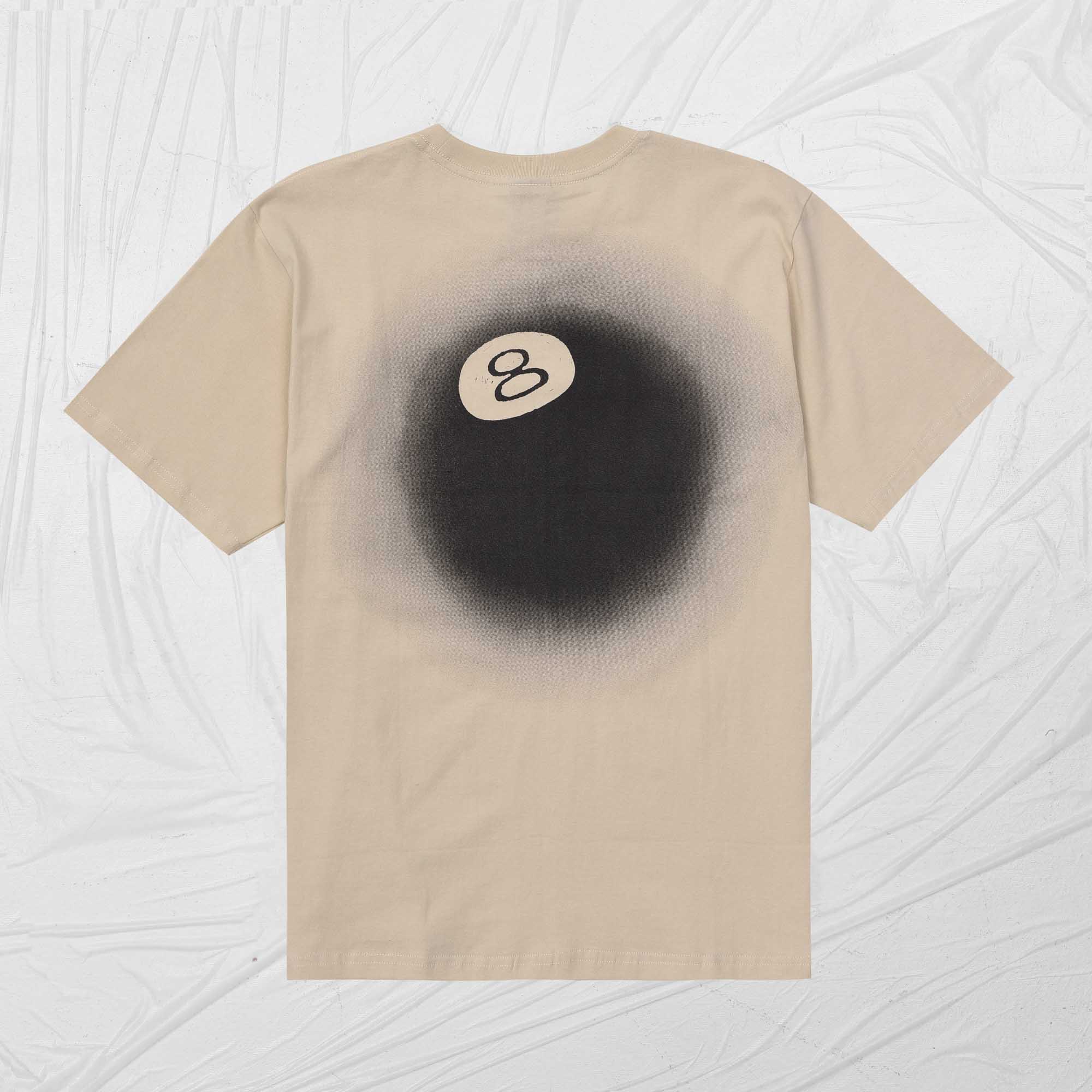 STUSSY 8BALL FADE TEE - PUTTY