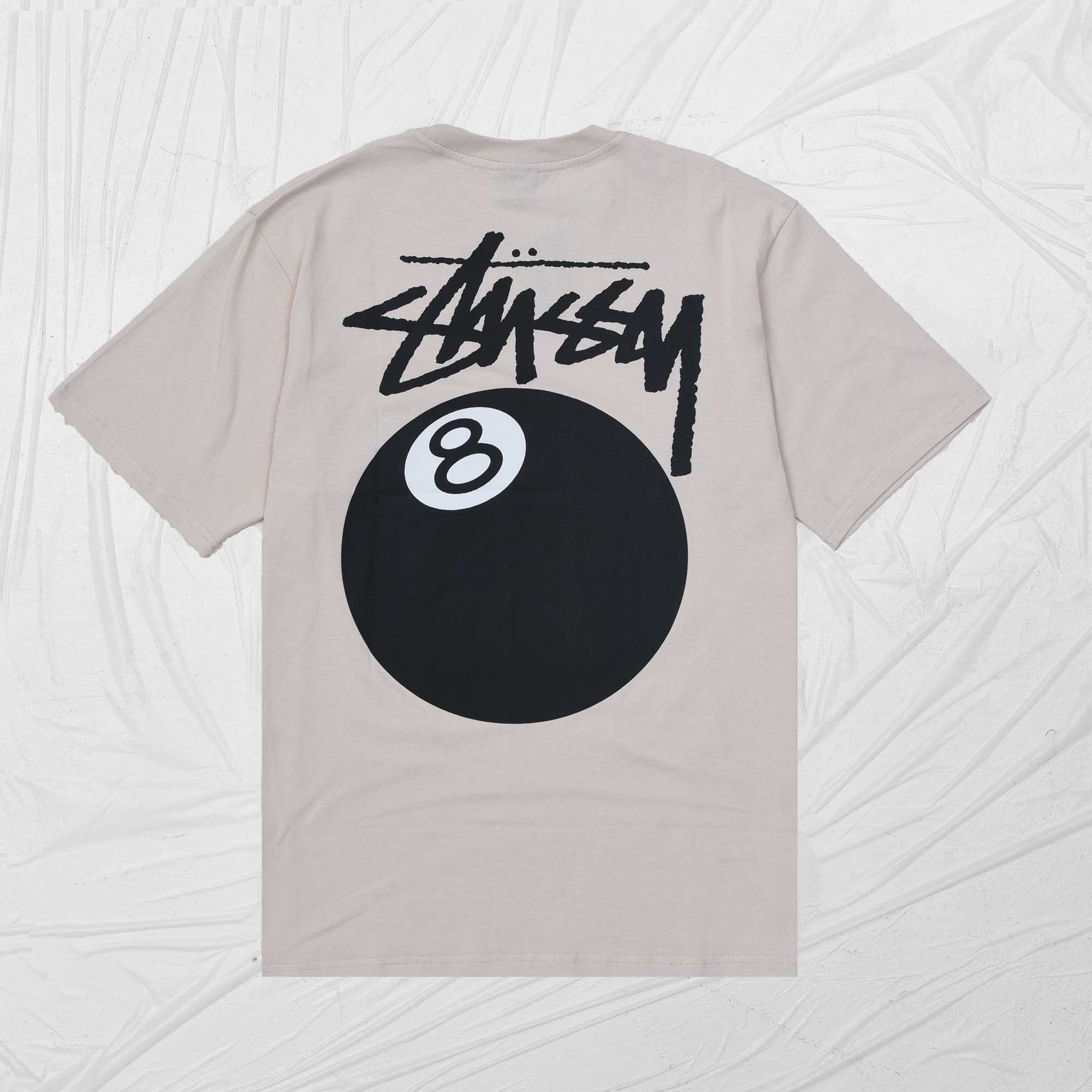 STUSSY 8BALL DYED TEE - SMOKE