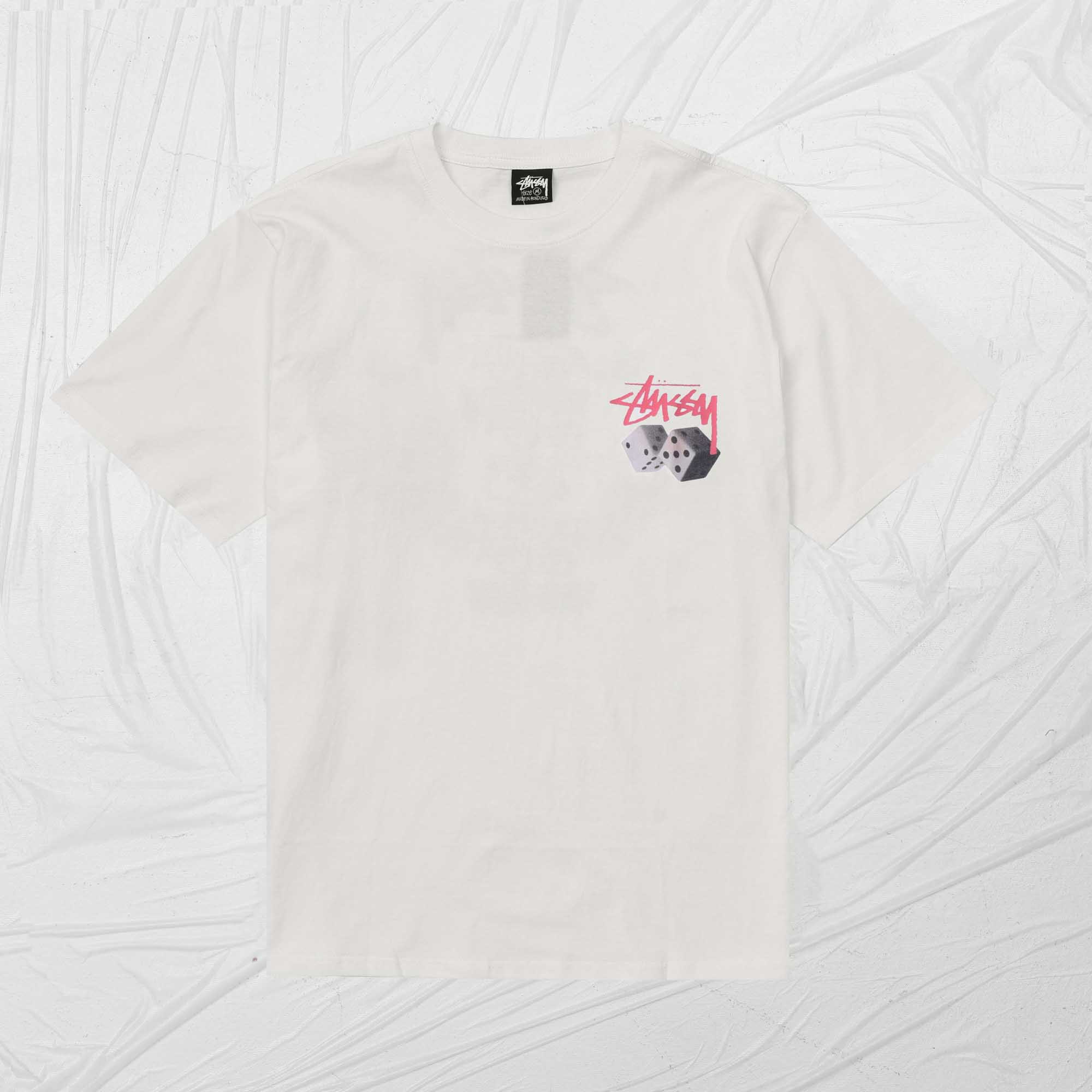 STUSSY ROLL THE DICE DYED TEE - NATURAL