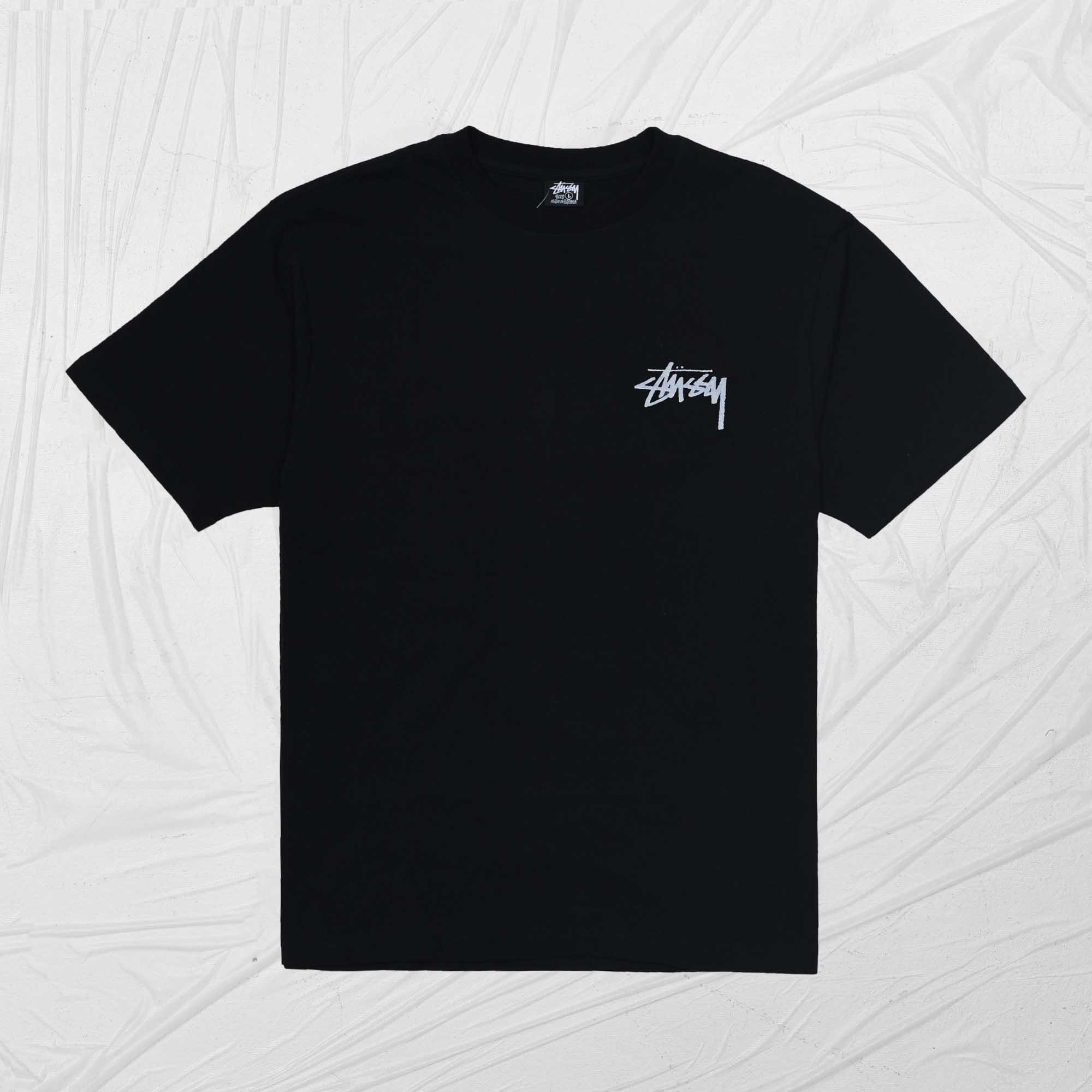 STUSSY ARACHIND DYED TEE - BLACK