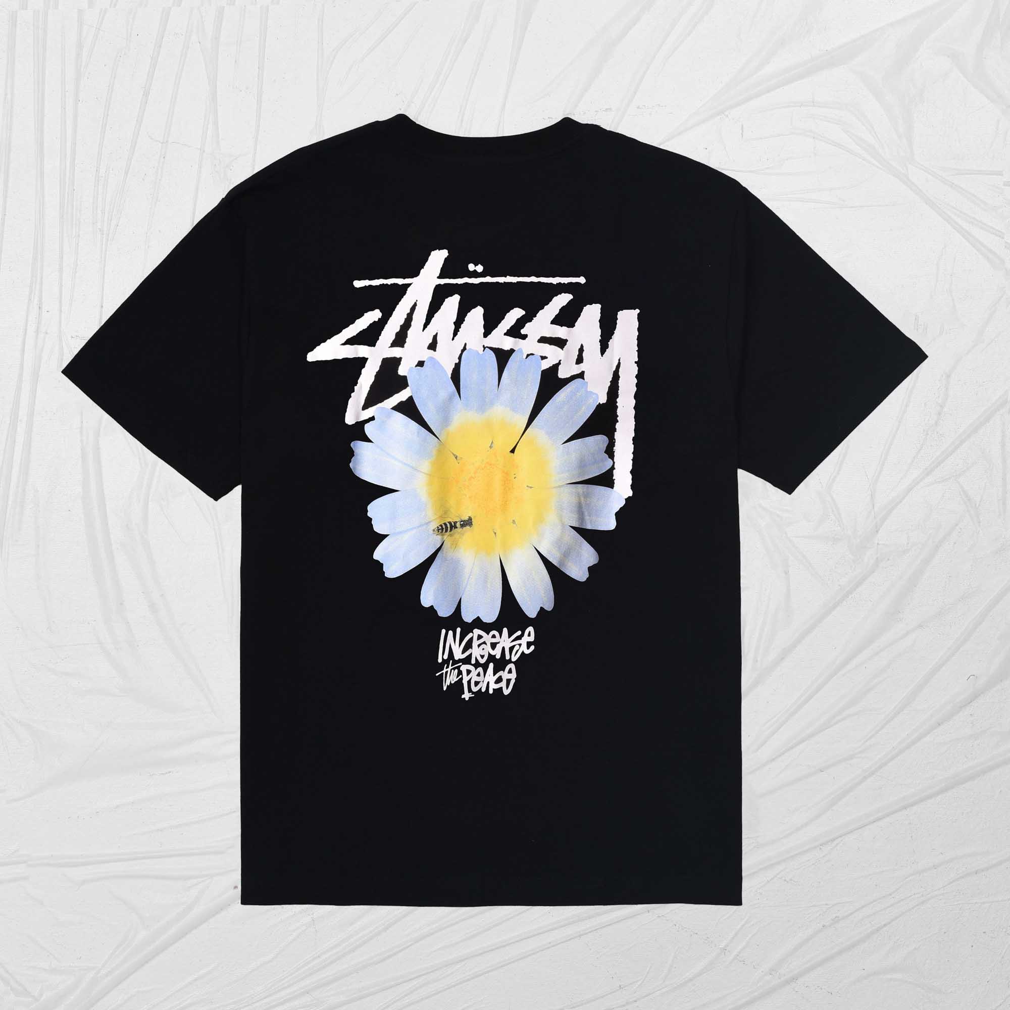 STUSSY ITP FLOWER TEE - BLACK