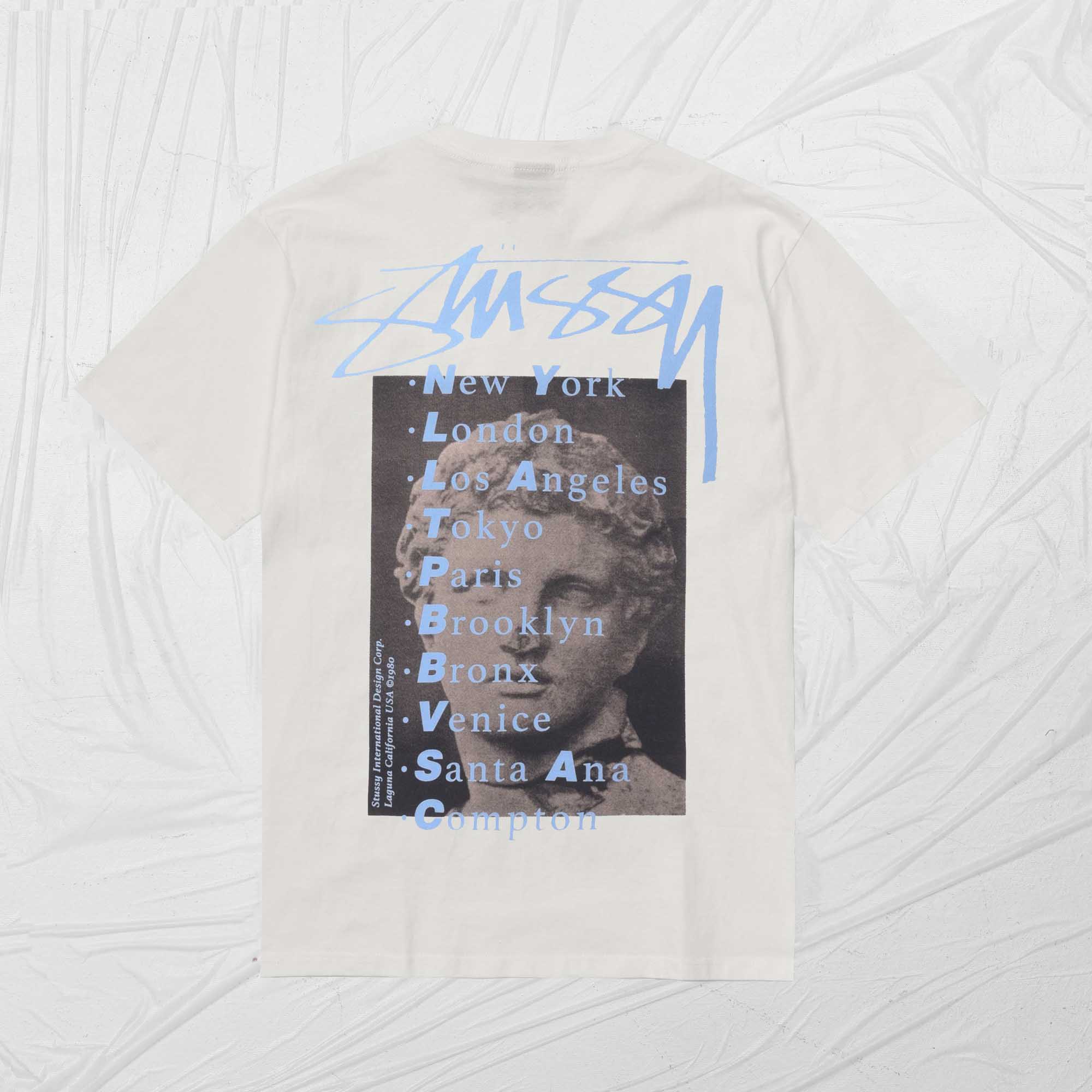 STUSSY STATUE DYED TEE - NATURAL