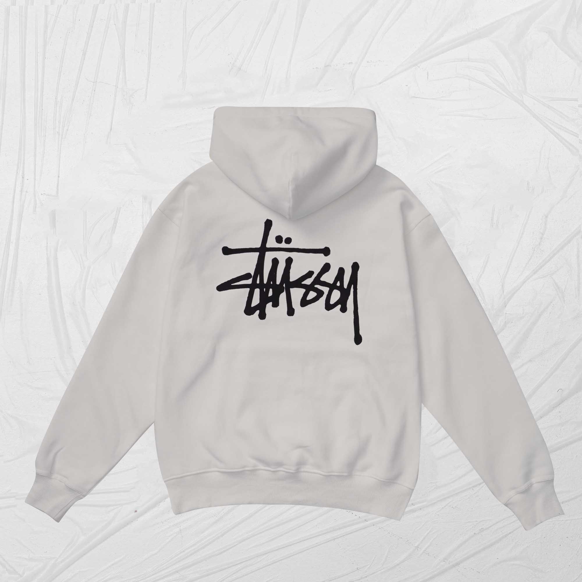 STUSSY BASIC HOODIE - PUTTY