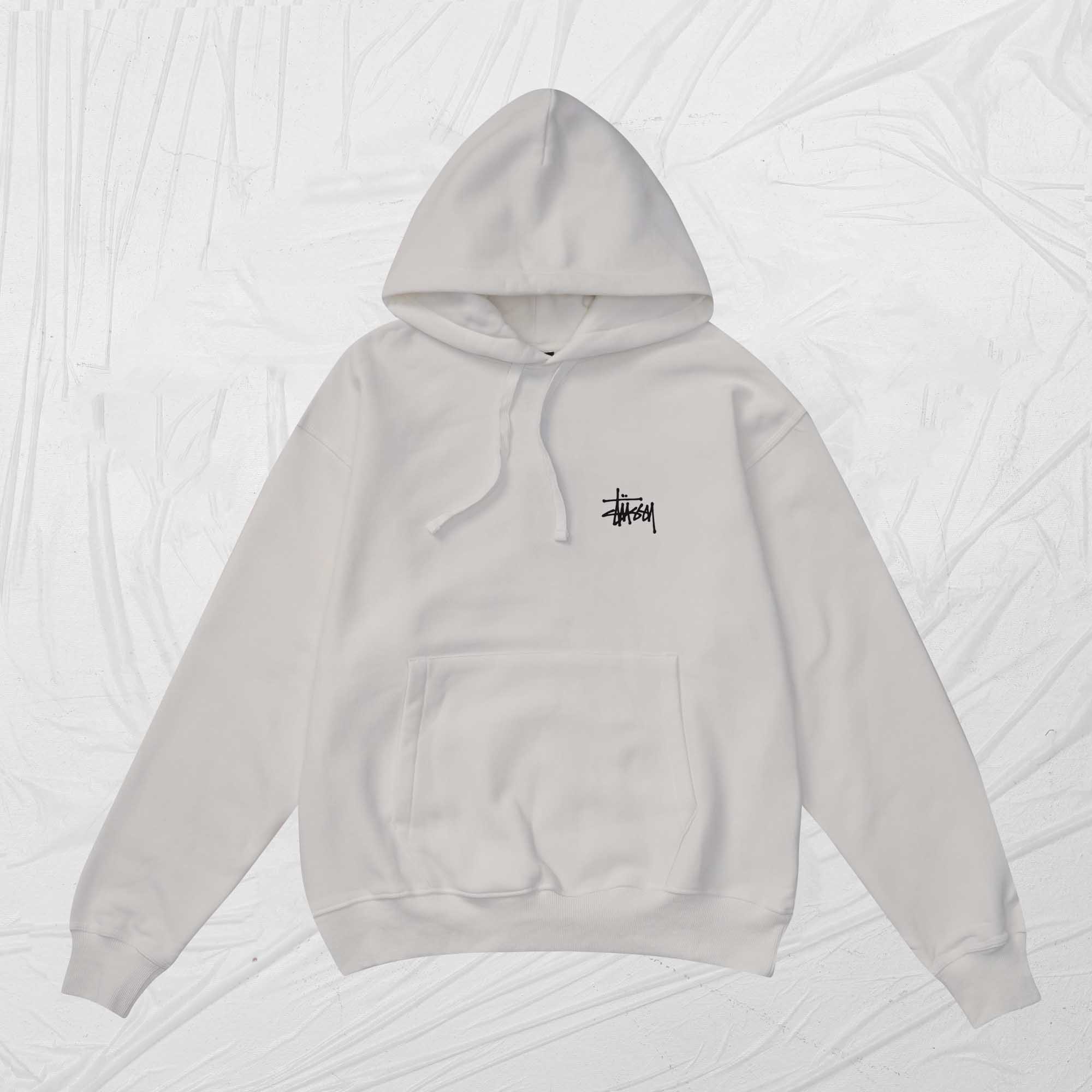 STUSSY BASIC HOODIE - PUTTY