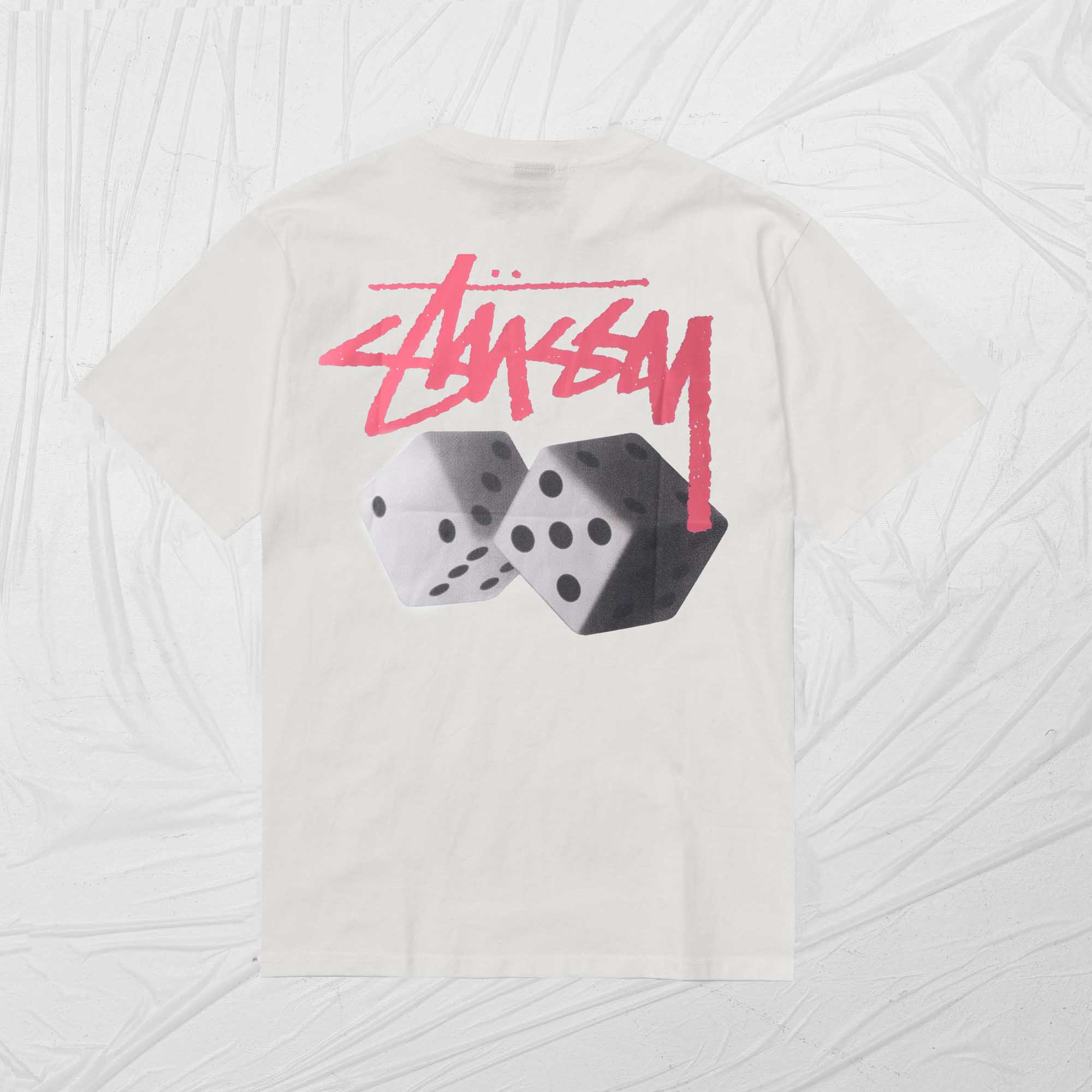 STUSSY ROLL THE DICE DYED TEE - NATURAL