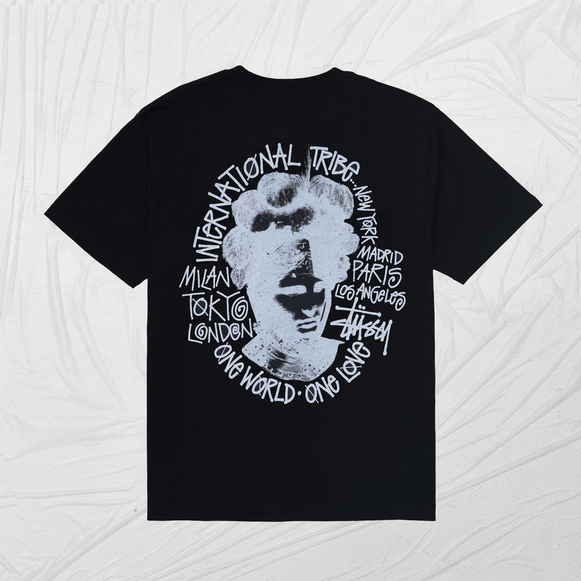 STUSSY CAMELOT DYED TEE - BLACK