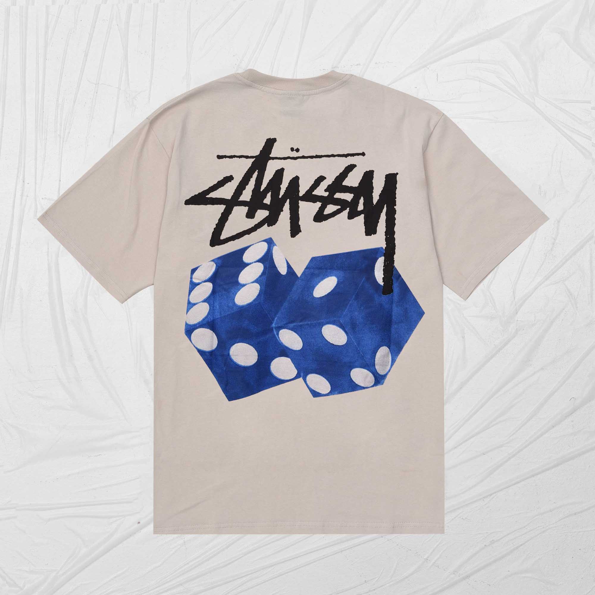 STUSSY DICED OUT TEE - SMOKE