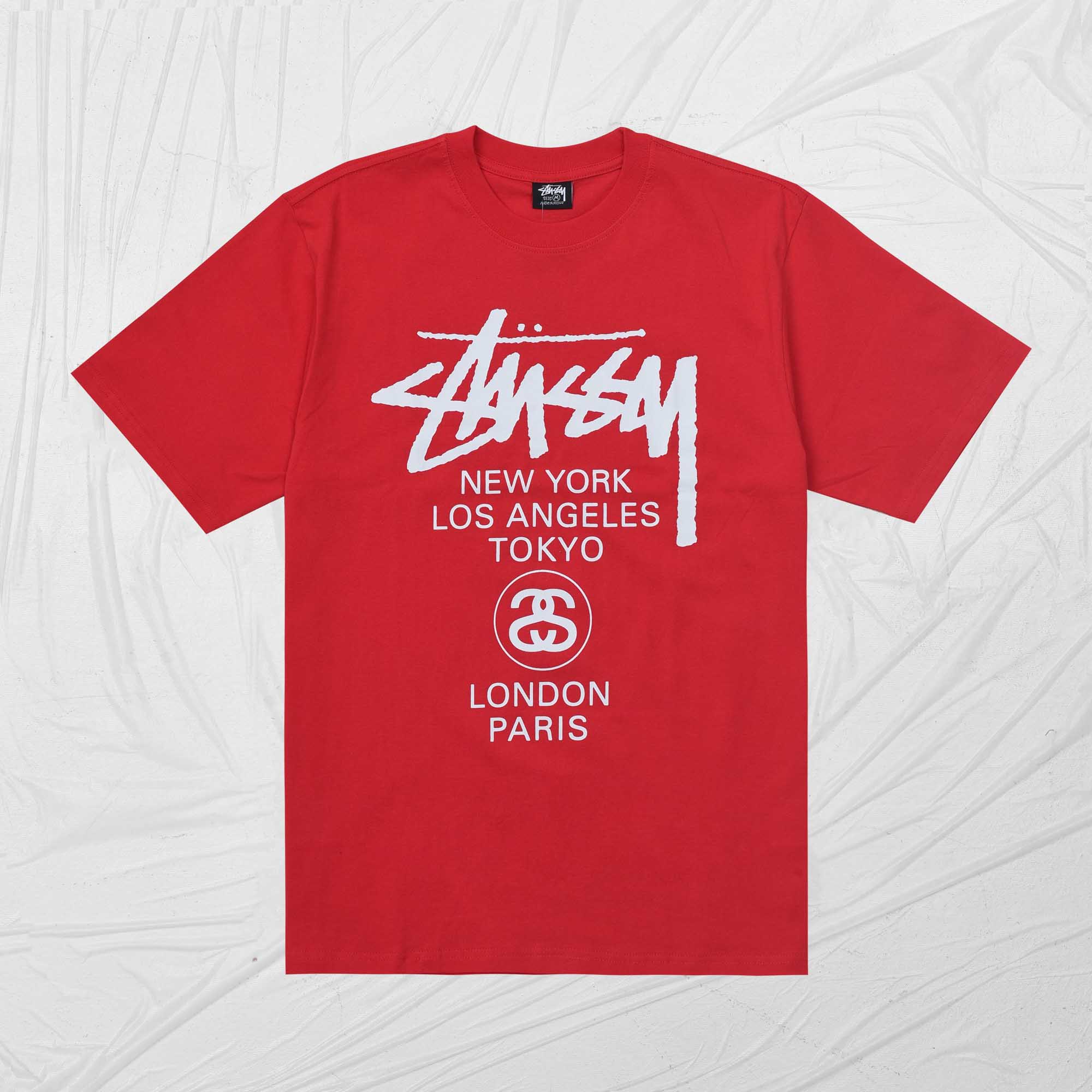 STUSSY WORLD TOUR TEE - RED