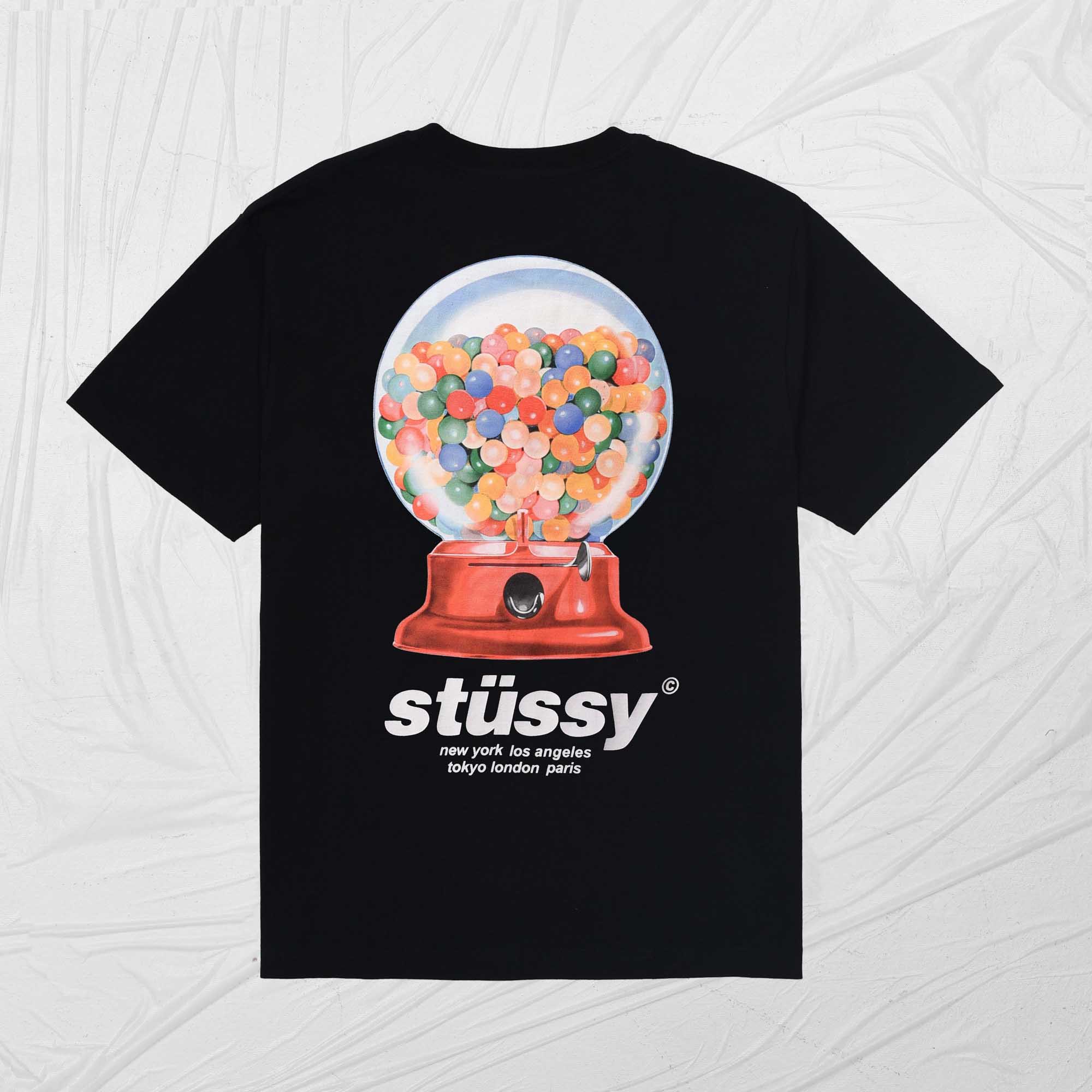 STUSSY GUMBALL TEE - BLACK