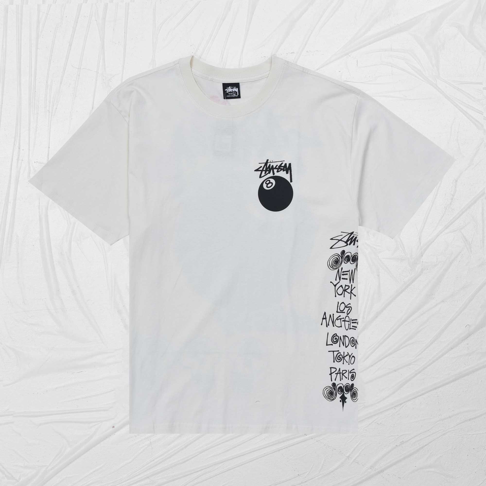 STUSSY TEST STRIKE DYED TEE - NATURAL