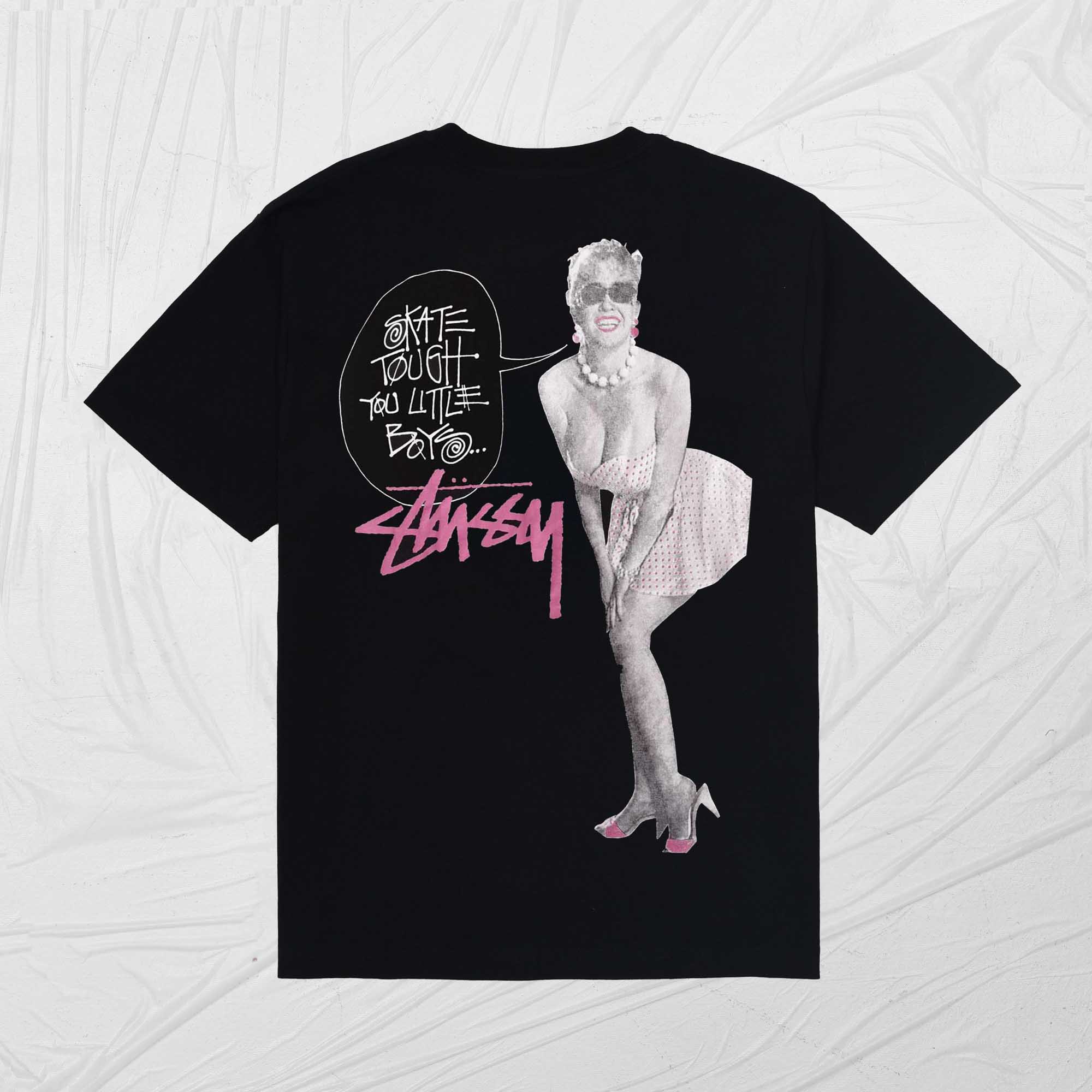 STUSSY SKATE TOUGHT TEE - BLACK