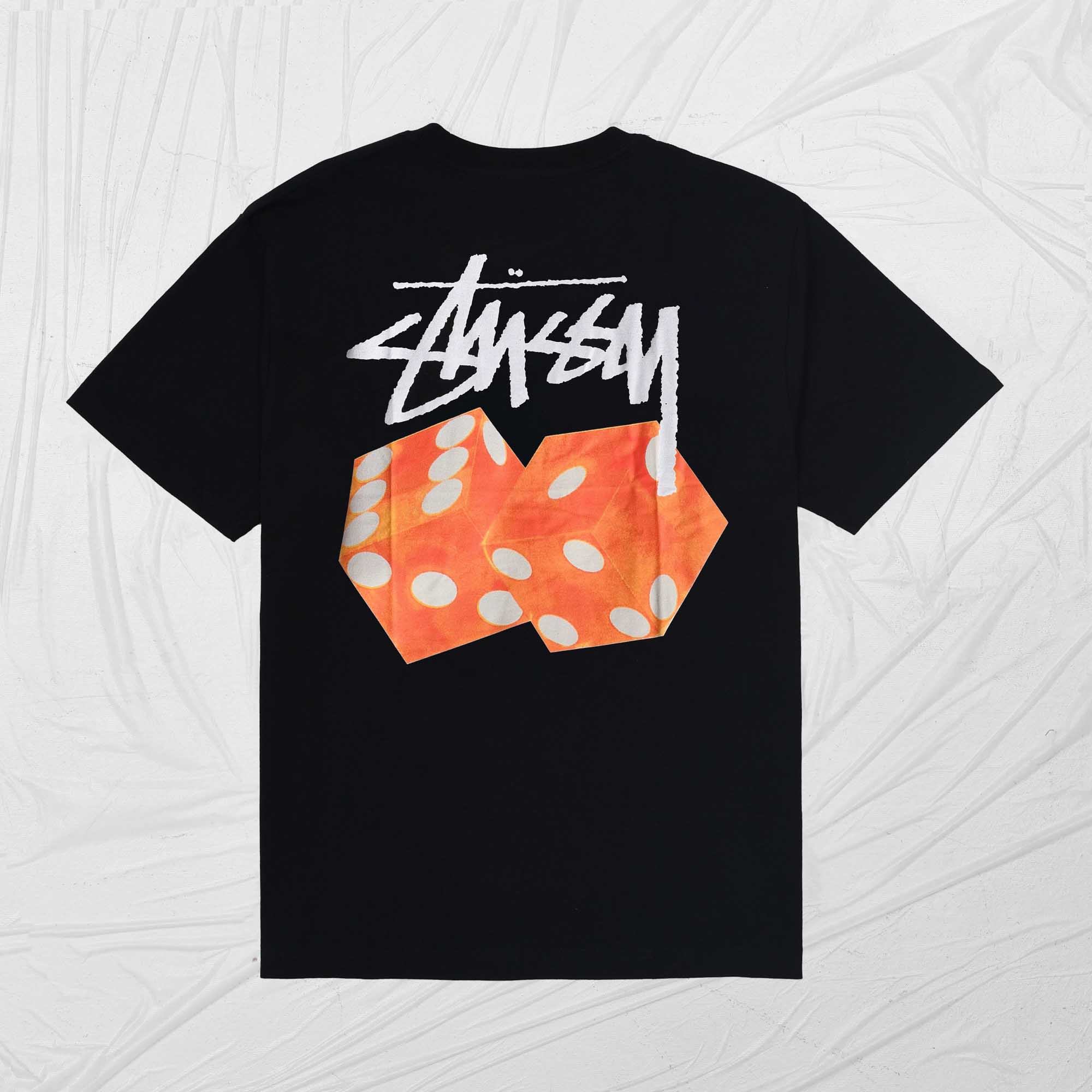 STUSSY DICED OUT TEE - BLACK