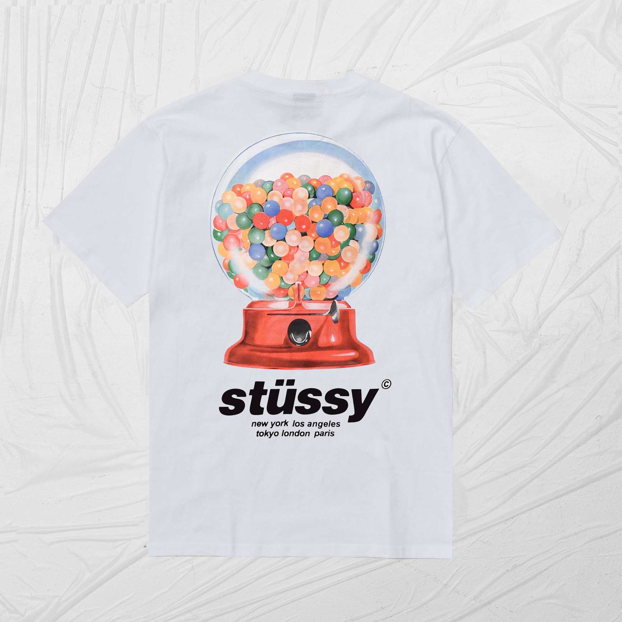 STUSSY GUMBALL TEE - WHITE