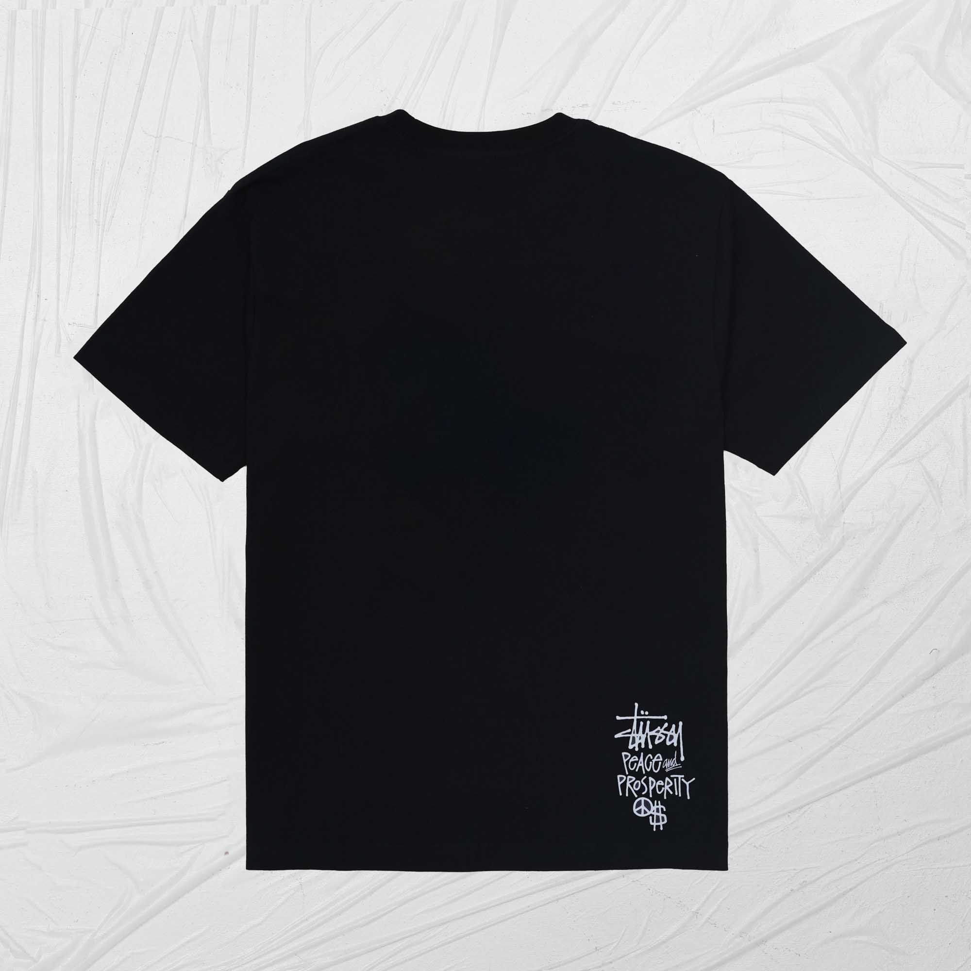 STUSSY PEACE TEE - BLACK