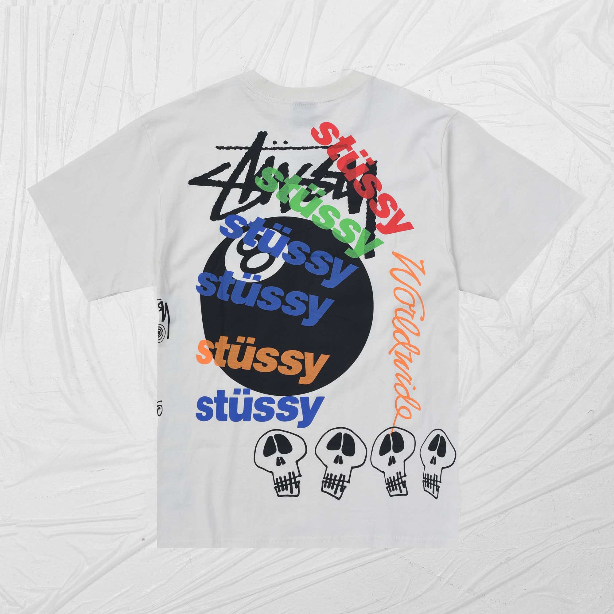 STUSSY TEST STRIKE DYED TEE - NATURAL