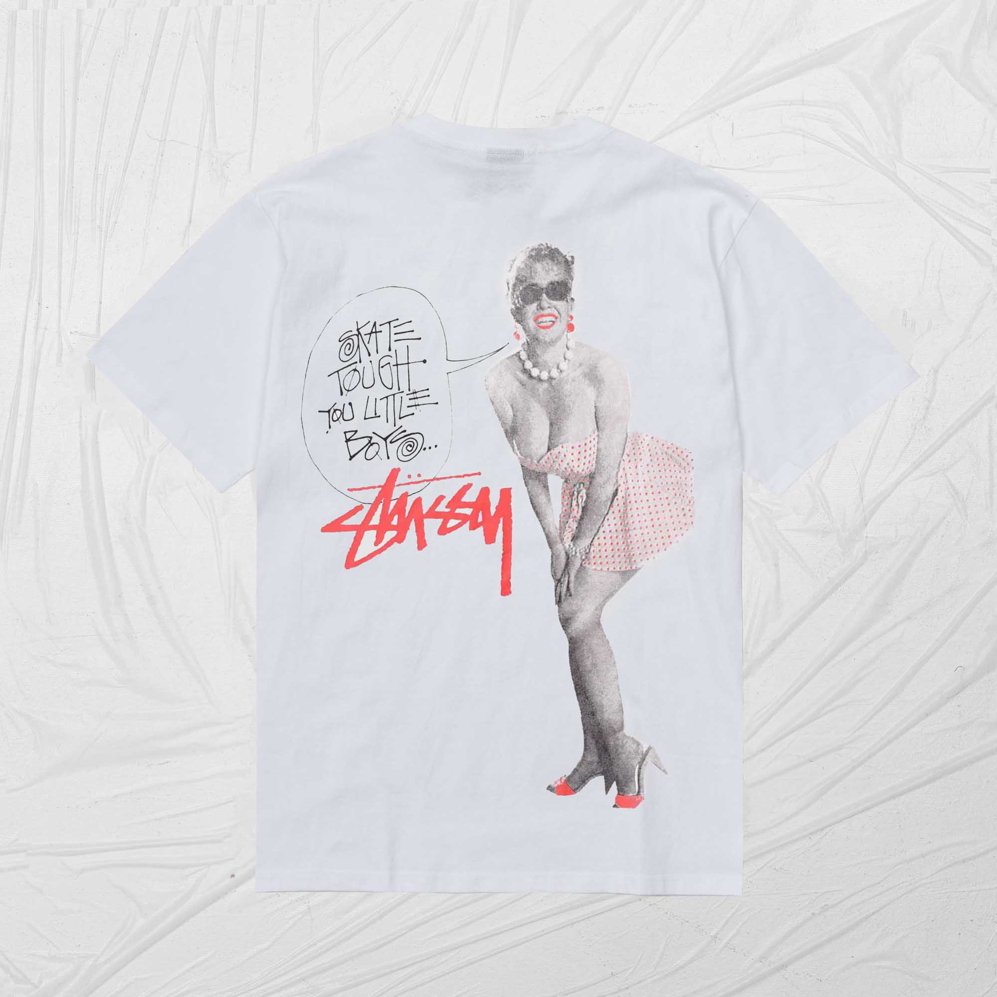 STUSSY SKATE TOUGHT TEE - WHITE